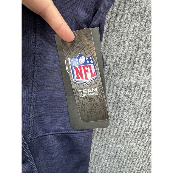 NFL Tennessee Titans 1/4 Zip Pullover Hoodie Womens Large Navy Blue Thumbholes - Picture 8 of 9